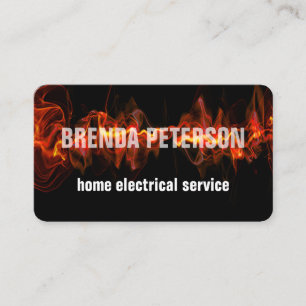 Tarjeta De Visita Servicios Eléctricos Tu Nombre Luminoso