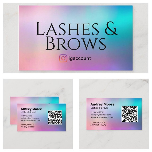 Tarjeta De Visita Servicios Elegantes de Eyelash Brows (Elegant Eyelash Brows Services Business Card
)
