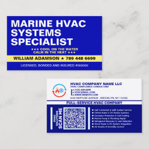 Tarjeta De Visita Servicios Especializados en Sistemas de CVC Marino