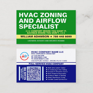 Tarjeta De Visita Servicios Especializados en Zonificación de HVAC y