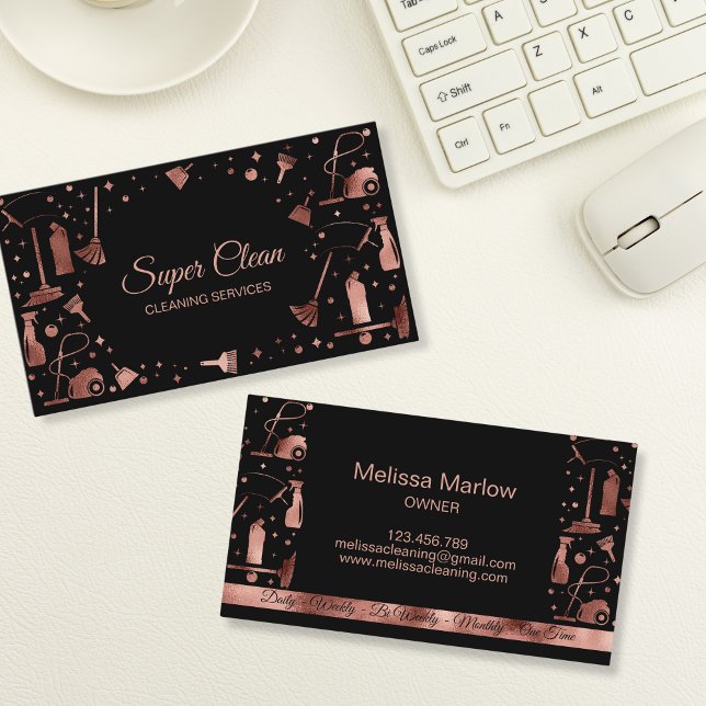 Tarjeta De Visita Servicios exclusivos de limpieza de casas de donce (Subido por el creador)