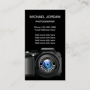 Tarjeta De Visita Servicios frescos de la fotografía del fotógrafo