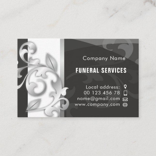 Tarjeta De Visita Servicios funerarios (Anverso)