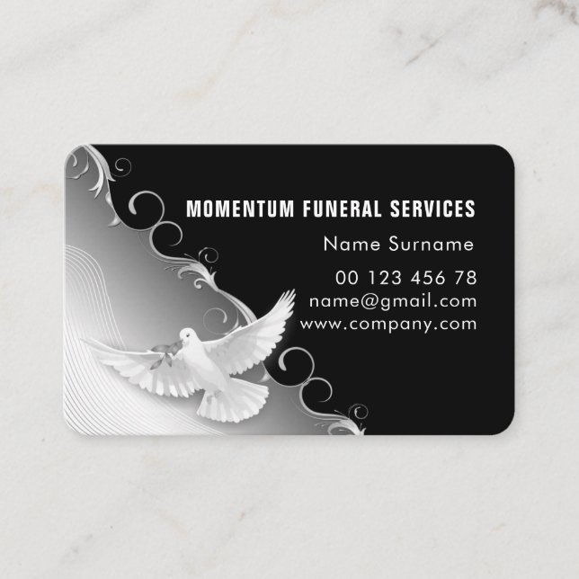 Tarjeta De Visita Servicios funerarios (Anverso)