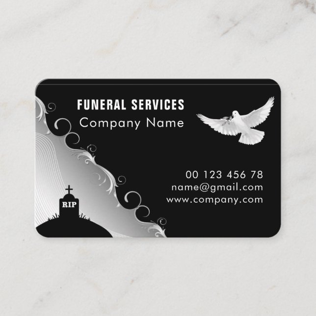 Tarjeta De Visita Servicios funerarios (Anverso)