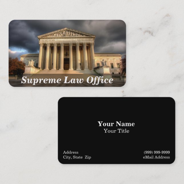 Tarjeta De Visita Servicios legales / Abogado / Fiscal (Anverso / Reverso)