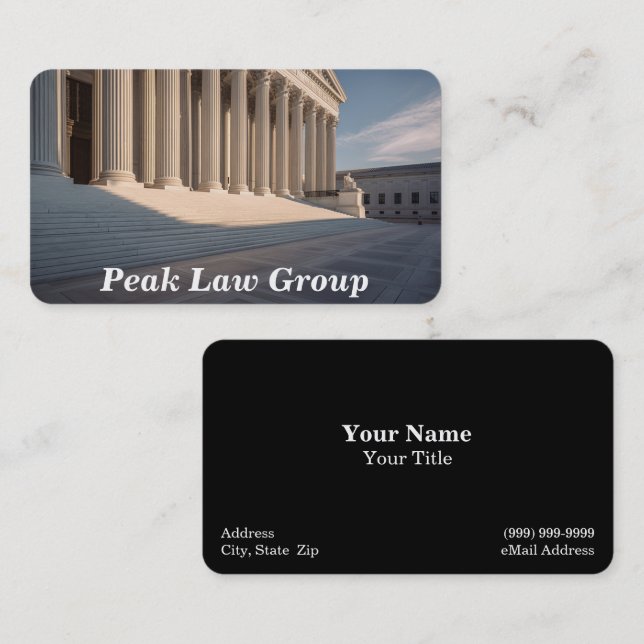 Tarjeta De Visita Servicios legales / Abogado / Fiscal (Anverso / Reverso)