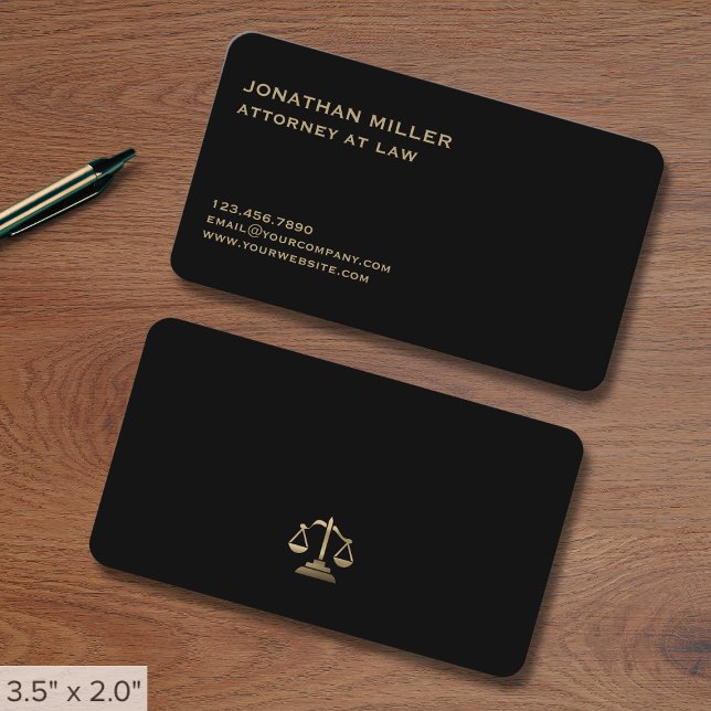 Tarjeta De Visita Servicios legales simples para abogados (Subido por el creador)