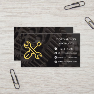 Tarjeta De Visita Servicios Mecánicos de Confianza para Todos los Ve