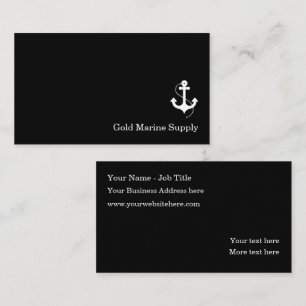 Tarjeta De Visita Servicios Minimalistas de Suministros Marinos