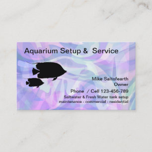 Tarjeta De Visita Servicios modernos de acuario para peces tropicale