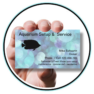 Tarjeta De Visita Servicios Modernos de Acuario Tropical