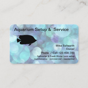 Tarjeta De Visita Servicios modernos de acuario tropical