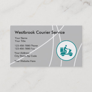 Tarjeta De Visita Servicios Modernos de Entrega de Courier