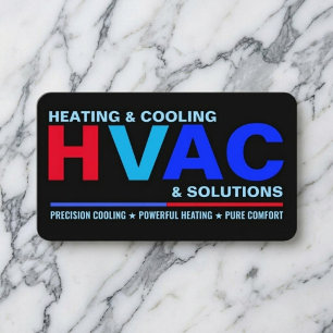 Tarjeta De Visita Servicios modernos de HVAC limpios y profesionales