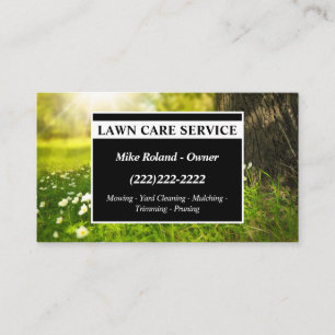 Tarjeta De Visita Servicios Modernos de Jardinería y Cuidado de Césp