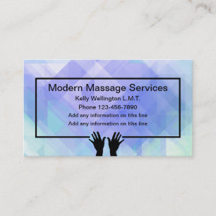 Tarjeta De Visita Servicios modernos de masajes