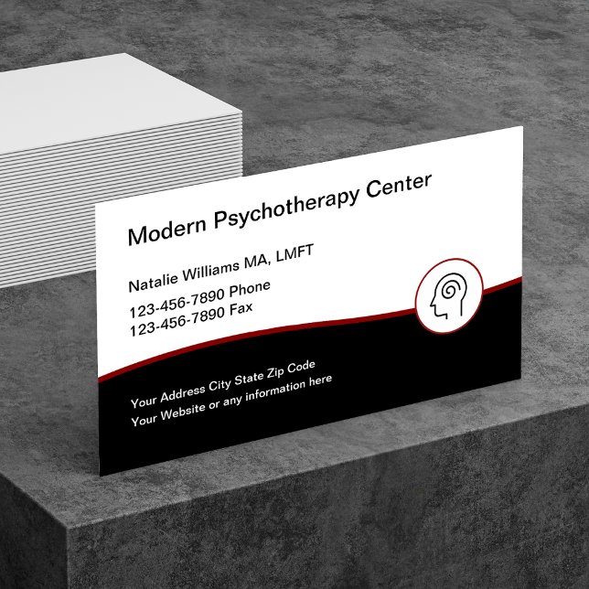 Tarjeta De Visita Servicios modernos de psicoterapia (Subido por el creador)
