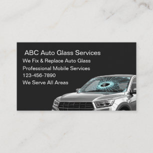 Tarjeta De Visita Servicios móviles de vidrio para automóviles