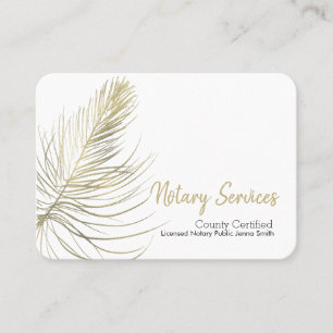 Tarjeta De Visita Servicios Notariales Mínimos Gold Earthy Square