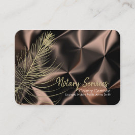 Tarjeta De Visita Servicios Notariales Modernos Patrón Dorado Marrón