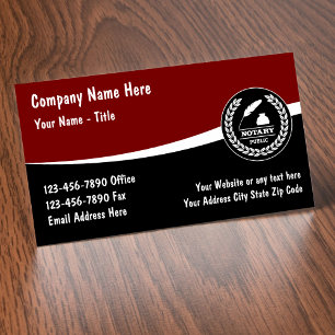 Tarjeta De Visita Servicios Notariales Modernos y Elegantes