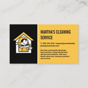 Tarjeta De Visita Servicios para el hogar   Logotipo de limpieza de 