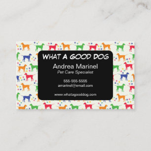 Tarjeta De Visita Servicios para Mascotas Huellas y Perros