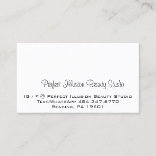Tarjeta De Visita Servicios Perfectos de Illusion Beauty Studio Blac