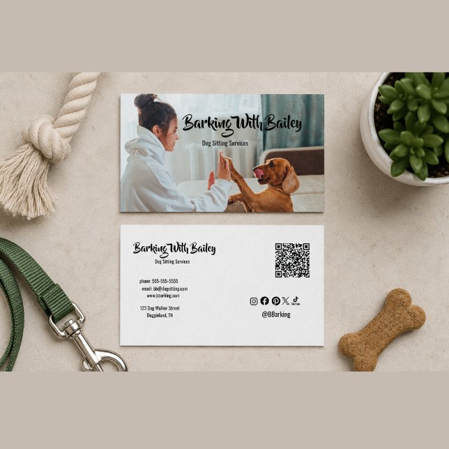 Tarjeta De Visita Servicios personalizados de cuidado de perros Códi (Subido por el creador)
