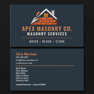 Tarjeta De Visita Servicios Profesionales de Albañilería