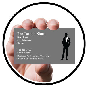 Tarjeta De Visita Servicios Profesionales de Alquiler de Tuxedo