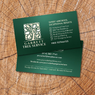Tarjeta De Visita Servicios Profesionales de Cirujano de Árboles Arb