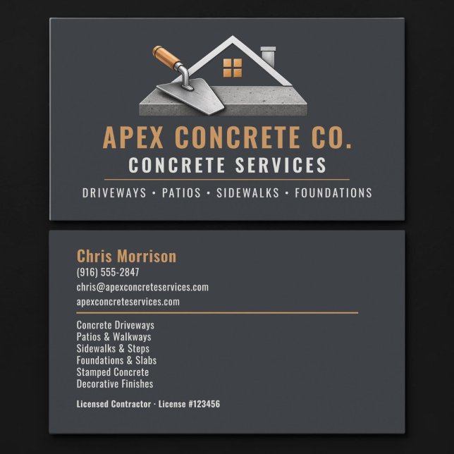 Tarjeta De Visita Servicios Profesionales de Concreto (Subido por el creador)