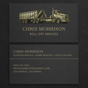 Tarjeta De Visita Servicios Profesionales de Contenedores de Desecho