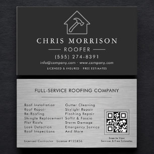 Tarjeta De Visita Servicios Profesionales de Cubiertas Código QR