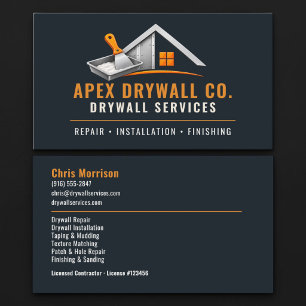 Tarjeta De Visita Servicios Profesionales de Drywall