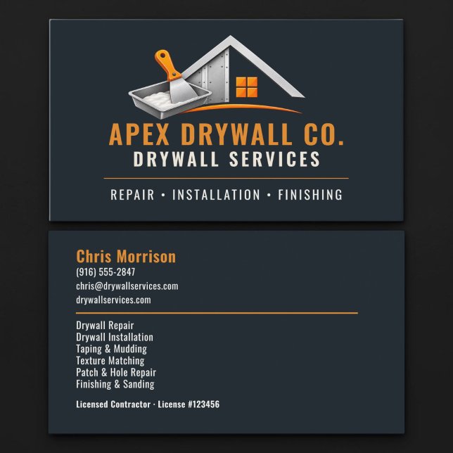 Tarjeta De Visita Servicios Profesionales de Drywall (Subido por el creador)