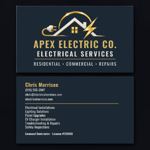 Tarjeta De Visita Servicios Profesionales de Electricista