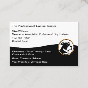Tarjeta De Visita Servicios profesionales de entrenamiento de perros
