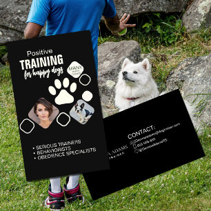 Tarjeta De Visita Servicios Profesionales de Entrenamiento de Perros