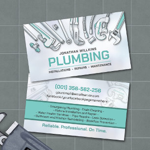 Tarjeta De Visita Servicios profesionales de fontanería