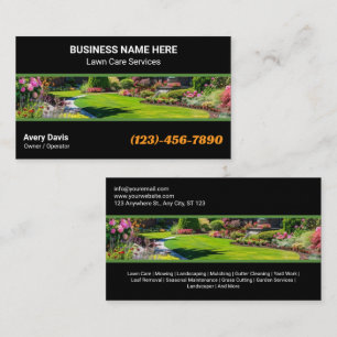 Tarjeta De Visita Servicios Profesionales de Jardinería Cuidado del 