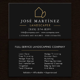 Tarjeta De Visita Servicios Profesionales de Jardinería y Césped