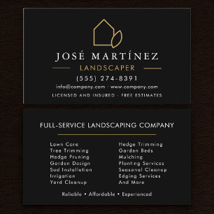 Tarjeta De Visita Servicios Profesionales de Jardinería y Césped