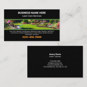 Tarjeta De Visita Servicios Profesionales de Jardinería y Paisajismo