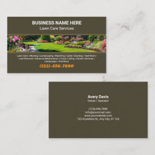 Tarjeta De Visita Servicios Profesionales de Jardinería y Paisajismo