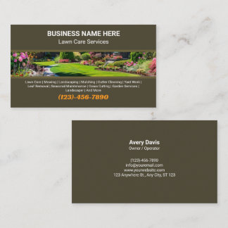 Tarjeta De Visita Servicios Profesionales de Jardinería y Paisajismo