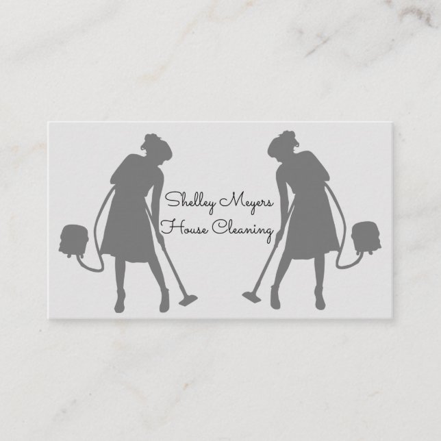 Tarjeta De Visita Servicios profesionales de la limpieza de la casa (Anverso)