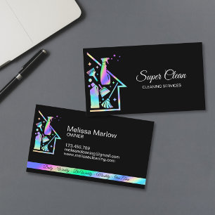 Tarjeta De Visita Servicios Profesionales de Limpieza Ama de Casa Co